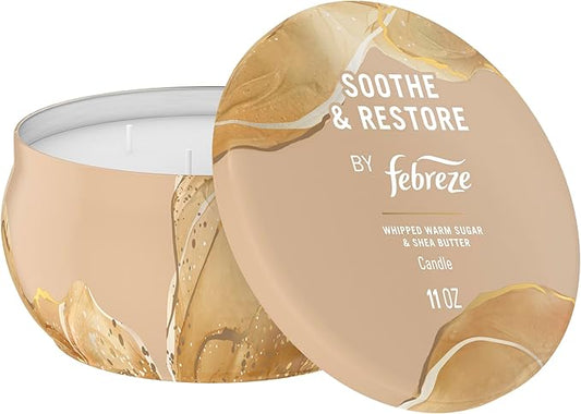 Febreze Scented Candle, Soothe & Restore Scent, 11 oz 4 Wick Candle, Single Pack - Bloomnest