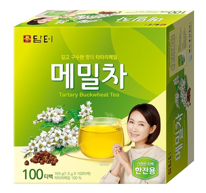 Damtuh Tartary Buckwheat Tea – Nutty & Refreshing Herbal Tea, Caffeine-Free, 100 Tea Bags (1.5g each) - Bloomnest