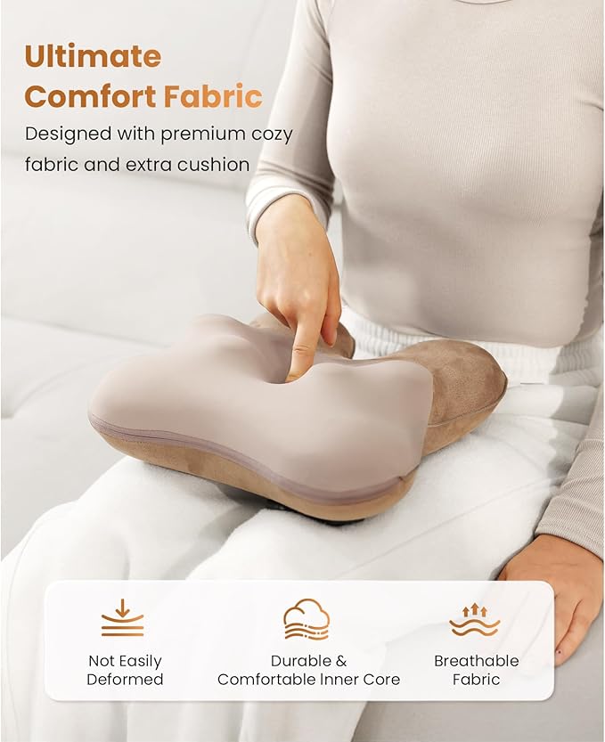 BOB AND BRAD Back Massager with Heat FSA Eligible, EZBack Corded Neck Massager for Pain Relief Deep Tissue, Shiatsu Back Shoulder and Neck Massage Pillow, Full Body Use, Ideal Gifts for Women Men - Bloomnest