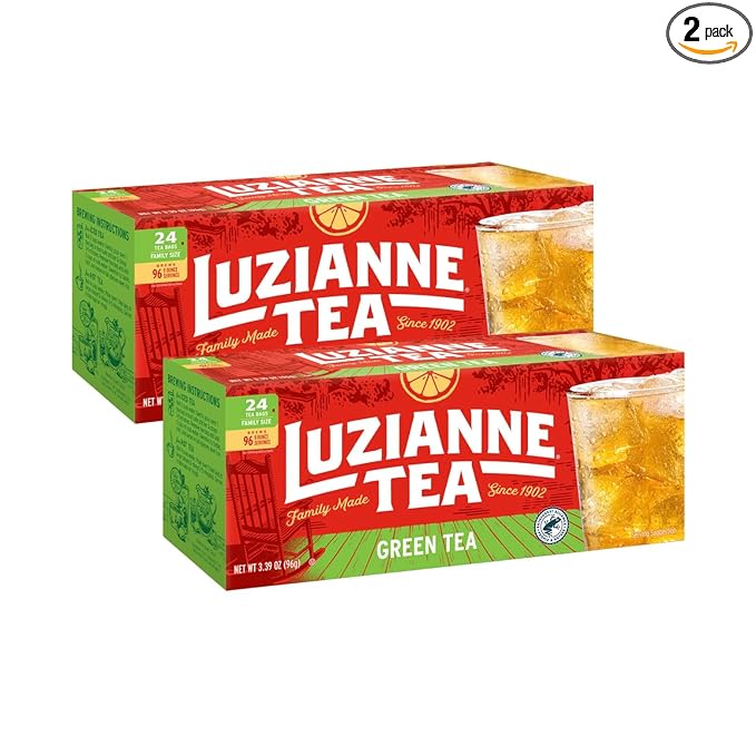 Luzianne Green Tea Bags, Family Size, 24ct Box (Pack of 2) - Bloomnest