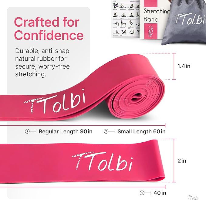 Premium Stretch Bands for Dancers - Flexibility & Ballet Stretching Band, Dance Equipment for Splits & Strength, Ideal Gifts for Ballet, Gymnastics, Cheerleading, Yoga and Pilates Training Stuff - Bloomnest