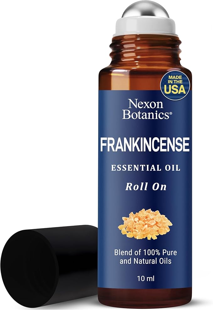 Frankincense Essential Oil Roll-On 10 ml - Pure, Natural Oil with Grapeseed for Aromatherapy & Skin Care - Nexon Botanics - Bloomnest