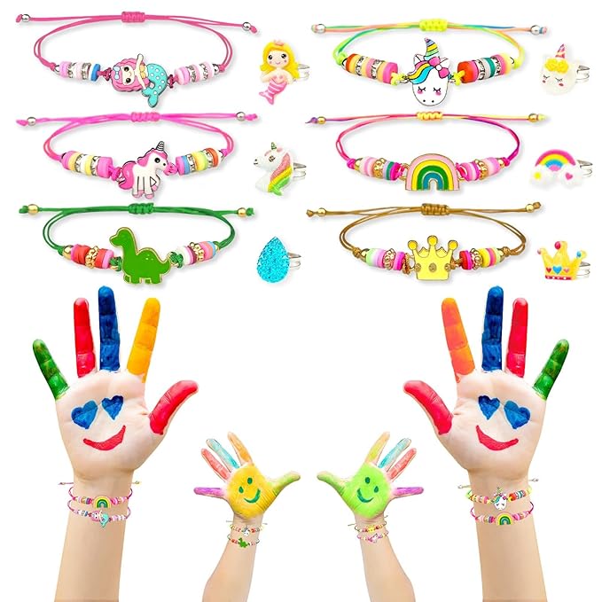 Bath Bombs for Kids with Surprise Inside 6 Large Organic Bubble Kids Bath Bomb with Bracelets and Rings Toys Safe and Natural bathbombs Easter Gifts for 4 5 6 7 8 9 Years Old Girls Birthday Christmas - Bloomnest