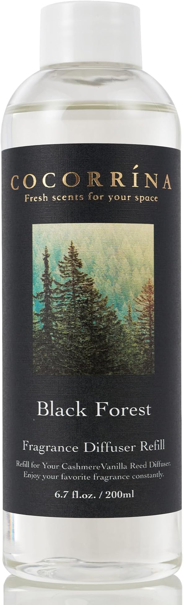 COCORRÍNA Reed Diffuser Refill - Black Forest 6.7 oz. Scented Oil for Reed Diffuser Home Fragrance for Bedroom, Bathroom Home Decor - Bloomnest