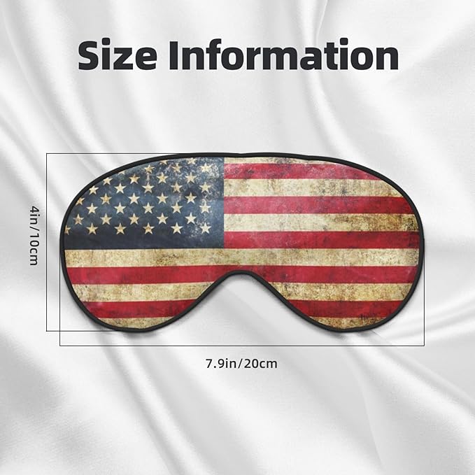 Vintage American Flag Sleeping Eye Mask Eye Mask for Sleeping Soft Comfort Eye Shade Blackout Eye Cover for Deep Rest Travel Nap Meditation - Bloomnest