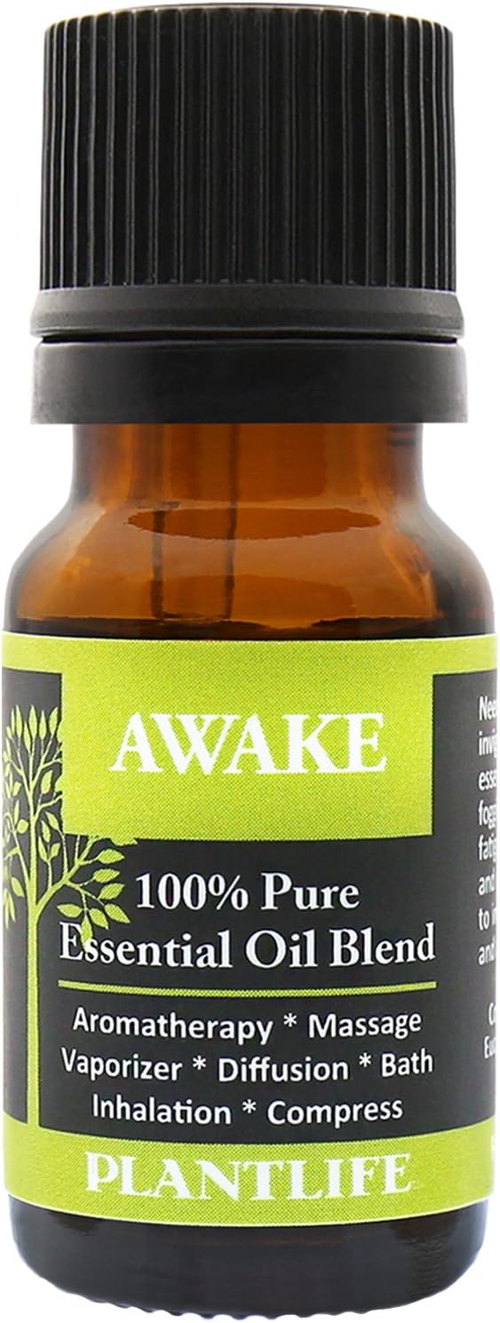 Plantlife Awake Aromatherapy Essential Oil Blend - Straight from The Plant 100% Pure Therapeutic Grade - No Additives or Fillers - Made in California 10 ml - Bloomnest