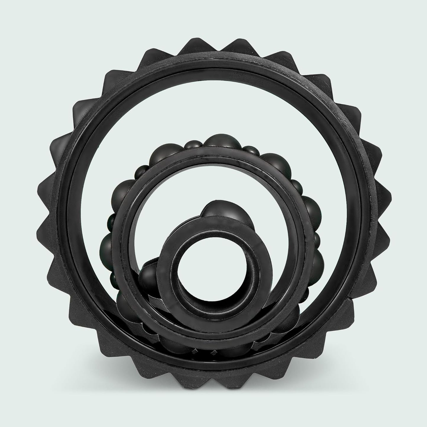 Chirp Wheel XR 3-Pack - 10” Acupressure, 6” Knot-Kneading Thumb, 4” Neck & Headache Relief, High Density Foam Massage Roller Set for Deep Tissue Back Roller & Muscle Therapy, Supports 500lbs, Black