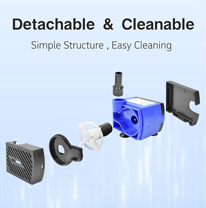 CONQUERALL Submersible Pond Pump 47GPH Ultra Quiet 3W Water Changer for Small Water Features - Bloomnest