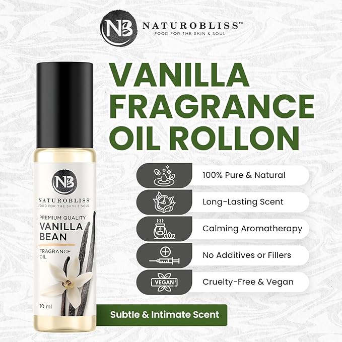 NaturoBliss Vanilla Perfume, Fragrance Oil Roll On 10 ml - Bloomnest