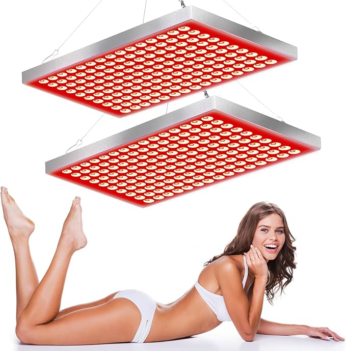 Red Light Therapy for Body and Face, Infrared Red Light Therapy Device with Stand, 660nm and 850nm LED RedLight Panel for Full Body Skin Rejuvenation at Home (2 Pack) Skylaxy