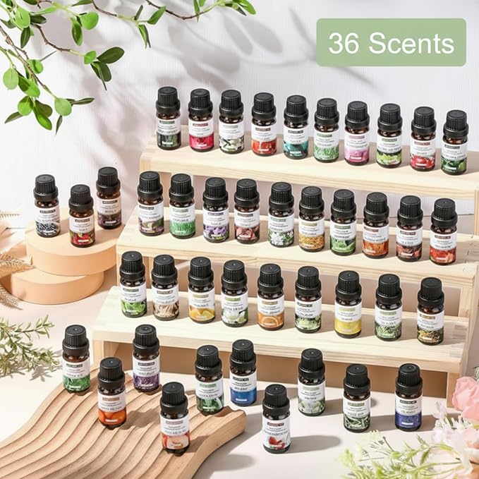 Nuanchu 72 Pcs Essential Oils Set 10ml Fragrance Oil Aromatherapy Kit for Diffuser Humidifier Aromatherapy-Oils for Candle Making - Bloomnest