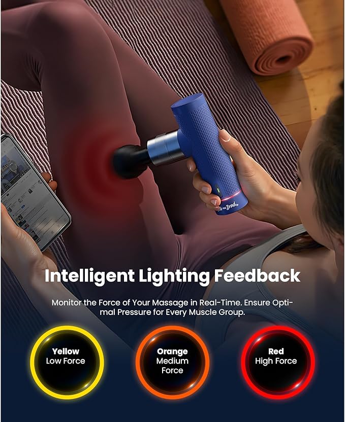 BOB AND BRAD A7 Pro Massage Gun with Heat and Cold Therapy, FSA Eligible/HSA Eligible, 11mm Amplitude Mini Massage Gun Deep Tissue Portable, Professional Muscle Massager for Pain Relief, Ideal Gift - Bloomnest