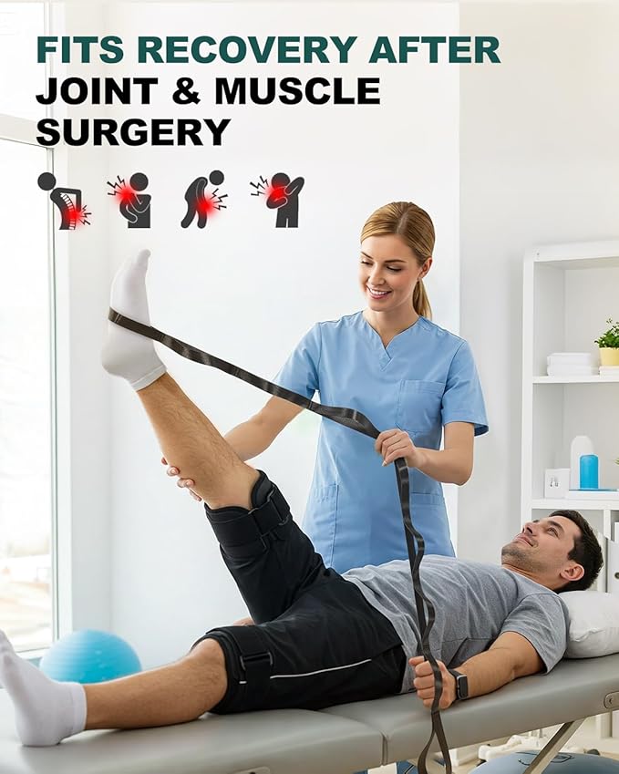 Trideer Stretching Strap Yoga Strap Physical Therapy for Home Workout, Exercise, Pilates and Gymnastics, 10 Loops Non-Elastic Stretch Bands with Aesthetic Packaging for Women & Men - Bloomnest