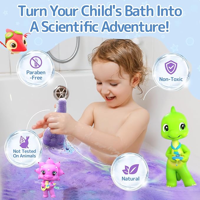 Bath Toys for Kids Potion, SWCANDY 6 Pack Bath Bombs Fun Time Bathtub Colorful Bubble Foam Boys Girls with Indoor Outdoor Scientific Soap Magical Nontoxic Fizzes Eruption Age 4-8 Years Old Toddler - Bloomnest