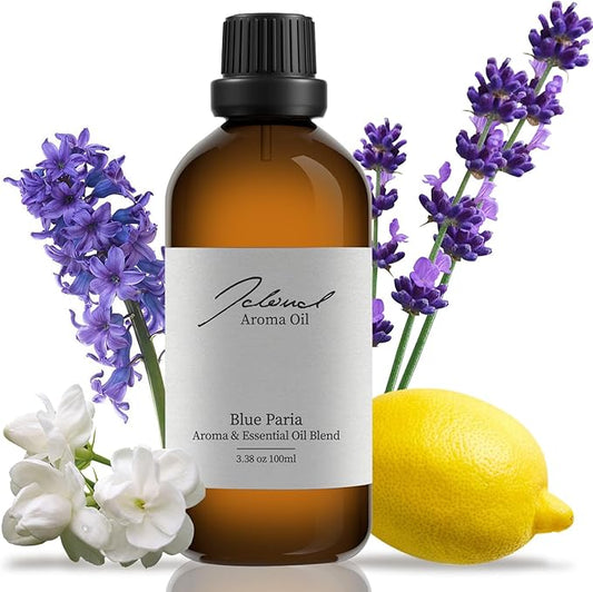 JCLOUD Blue Paria Essential Oil for Scent Air Machine | Hotel Scent - Pure Aromatherapy Diffuser Oil with Lavender and Patchouli, Home Luxury & Hotel Scents for Essential Oil Diffusers - 100mL