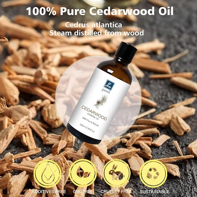 Cedarwood Essential Oil for Diffuser Skin Hair Holiday Home Care - Bloomnest