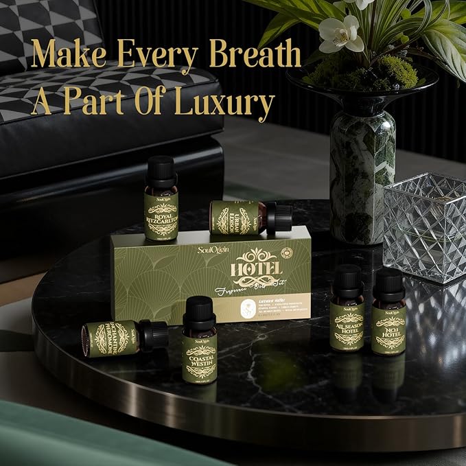 Hotel Diffuser Oils Gift Set, Hotel Collection Fragrance Oil, Luxury Scent Essential Oils Set for Diffuser Home, Inspired by The Four Season and More Scents, Gift for Women and Men - Bloomnest