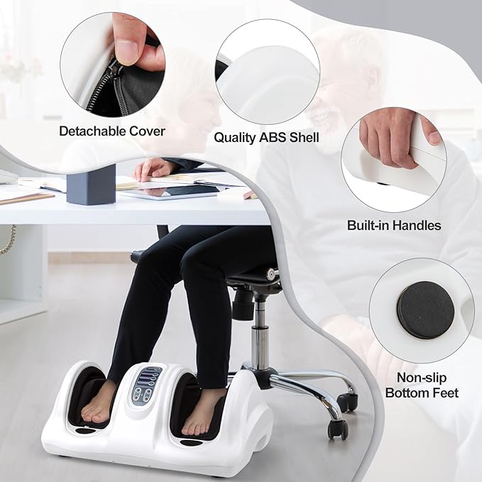 ARLIME Foot Massage Machine w/Remote, 4 Modes Shiatsu Foot Massager for Pain Relief, Blood Circulation, Calf and Feet Massager Deep Kneading for Calf Leg Ankle - Bloomnest