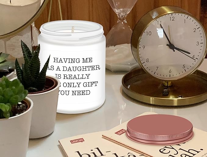 Gifts for Mom Dad from Daughter - Funny Mom Dad Birthday Gift, Mothers Fathers Day Birthday Thanksgiving Christmas Lavender Candles Gifts from Daughter - Bloomnest