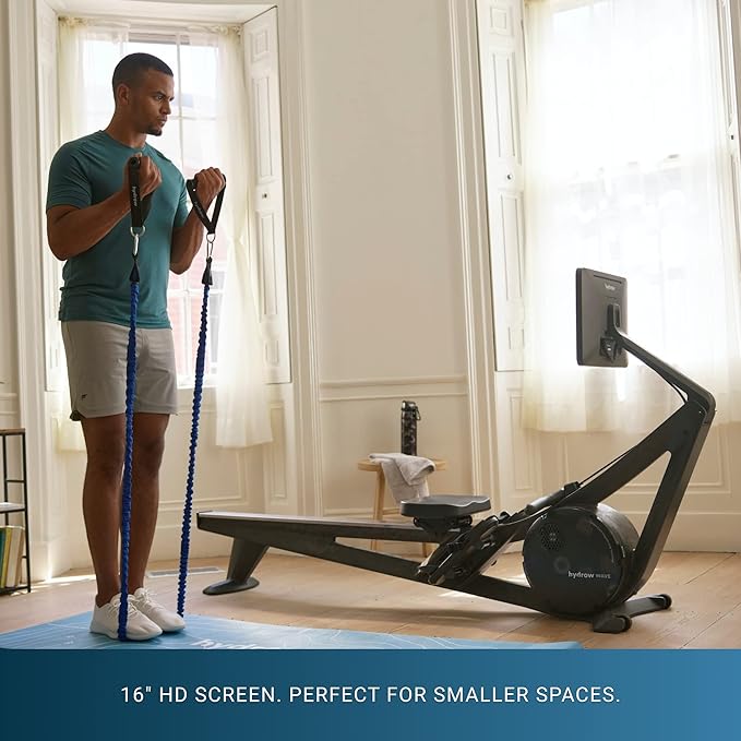 Hydrow Wave Rowing Machine with 16" HD Touchscreen & Speakers - Foldable | Live Home Workouts, Subscription Required - Bloomnest