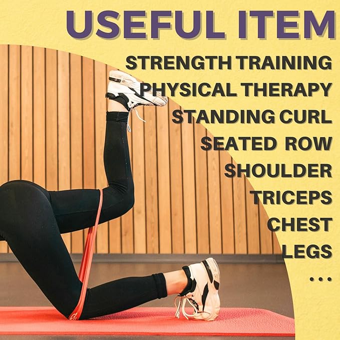 LEZER Resistance Bands - Pull Up Bands for Home Gym Fitness, Stretching, Physical Therapy & Training - Includes Instruction