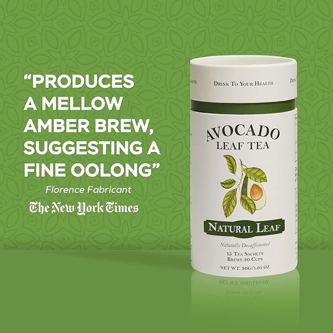 Avocado Leaf Tea Natural Leaf - 2 Pack - Caffeine-free, Healthy Herbal Tea | Immune Support | Cold Brew or Hot Tea-30 Tea Bags | 60 Servings (Gluten Free & Non-GMO) - Bloomnest