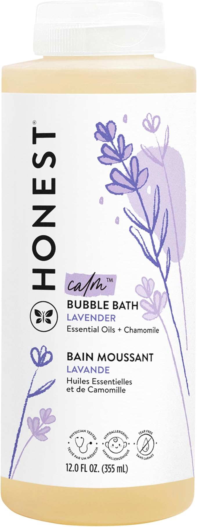 The Honest Company Foaming Bubble Bath Gentle Tear-Free Hypoallergenic Baby Wash with Naturally Derived Ingredients Lavender Calm 12 fl oz - Bloomnest