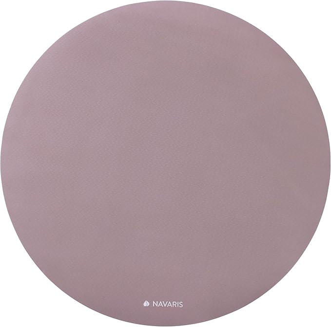 Navaris Round Yoga Mat - 47" Diameter Circular Exercise Mat 1/4" Thick - Non-Slip Mat for Cardio, Workout, Fitness, Tai Chi, Meditation - Size Small - Bloomnest