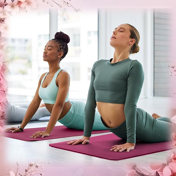 Timgle 6 Pack Yoga Mats Bulk Non Slip Exercise Yoga Mat Thick Anti Slip Tear Resistant Sports Gym for Fitness Stretching Home Workout and Studio - Bloomnest