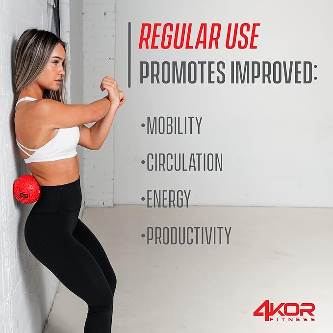 4KOR Massage Balls for Trigger Point Therapy - Myofascial Release Ball - Muscle Relief for Back, Neck, Shoulder, Foot Pain - Fitness Massage Balls for Mobility - Deep Tissue Release Ball - Bloomnest