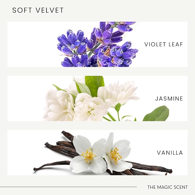 The Magic Scent Soft Velvet Diffuser Oil - Hotel & Home Luxury Scents - Diffuser Oil Scents for Home Designed for Use in All Diffusers - 4 fl oz, 120 mL - Bloomnest