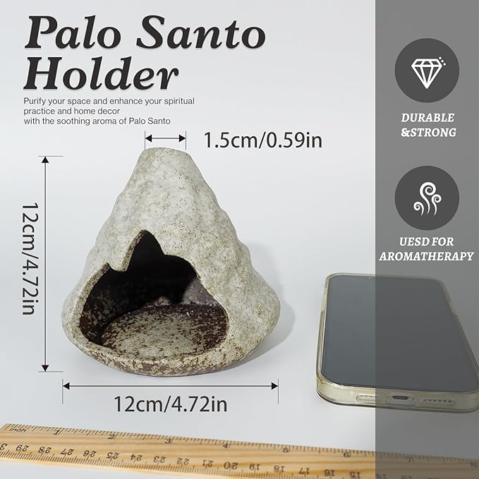 Pure White Zongzi Palo Santo Holder – Elegant Sage Cone Incense Dish for Zen Meditation & Energy Cleansing – Ideal for Aromatherapy, Stress Relief, and Mindfulness Decor Gifts. MOUGIGI
