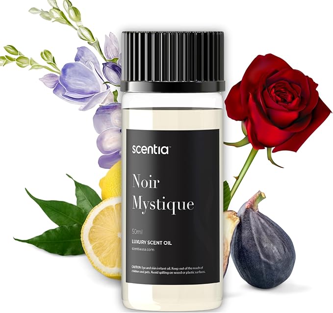 Hotel Diffuser Oil Inspired by 5-Star Hotel Scent-50 mL 1.69 fl oz-Essential Oil Blend Rose, Lemon and Musk Notes for Aromatherapy Ultrasonic & Cold Diffusers-Noir Mystique, Mothers Day Gift - Bloomnest