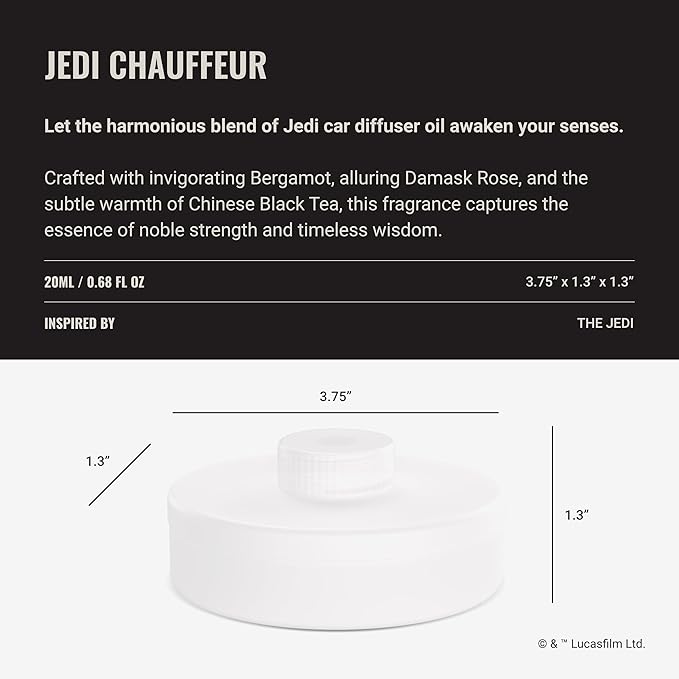 Hotel Collection - Jedi Chauffeur Car Diffuser Oil - Light Side Luxury Essential Car Diffuser Oil - Bergamot Damask Rose Chinese Black Tea - 20ml - Bloomnest