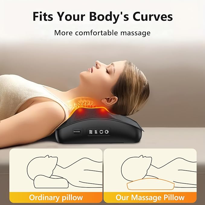 Back Massager,Back and Neck Massager with Heat,Shiatsu Deep Tissue Back Massager,Electric Massage Pillow for Shoulders,Legs,Foot,Body Muscle Relief,Neck Massager for Women/Men/Dad/Mom - Bloomnest