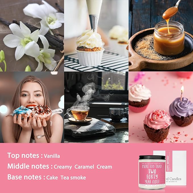 80th Birthday Gifts for Women, Perfect Birthday Present, Funny Presents for Mom, Friends, Wife, Sister, 7oz Vanilla Cream-Scented Candle - Bloomnest