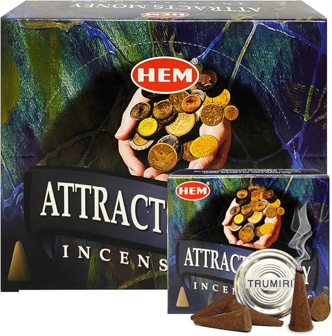 Attracts Money Incense Cones And Cone Incense Burner Bundle Insence Insense Hem Incense