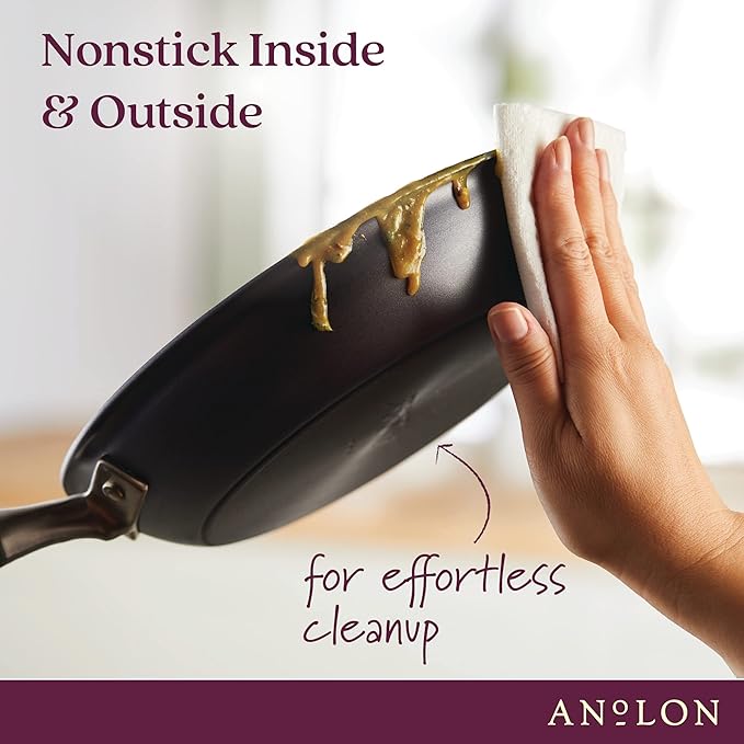 Anolon Advanced Home Hard-Anodized Nonstick Open Stock Cookware (10 Qt Stock Pot, Moonstone) - Bloomnest