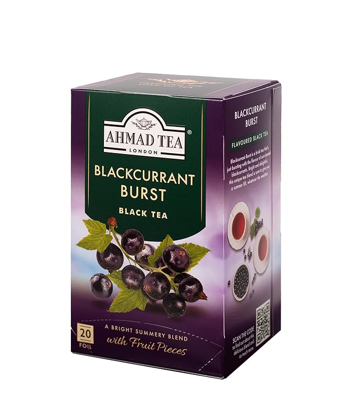 Ahmad Tea Blackcurrant Burst, 20 Count (Pack of 6) - Bloomnest