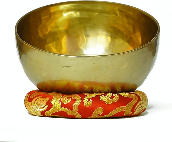 Tibetan Singing Bowl, Handcrafted Singing Bowl for Meditation, Prayer & Holistic Healing, Yoga Accessories, 7" Sound Bowl with Wooden Striker, Artisanal Pouch & Cushion - Bloomnest
