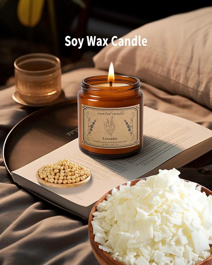 Candles for Home Scented, 16oz Large Soy Wax Lavender Scented Candle, 100 Hour Burn Time, Aromatherapy Candle, Ideal for Christmas, Anniversary, Birthday Gift - Bloomnest