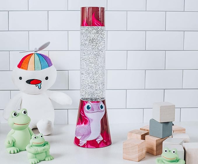 Disney Frozen 2 Bruni Salamander Glitter Motion Lamp | LED Light, Bedside Table Lamp for Desk | Home Decor Accessories And Room Essentials | Official Disney Princess Collectible | 12 Inches Tall - Bloomnest