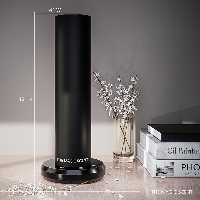 The Magic Scent Bluetooth Tower Diffuser Home & Office - Smart Ultra-Quiet for Home & Hotel - Waterless Cold-Air Programmable Professional Diffuser Machine - Essential Aroma Oil Included - Bloomnest