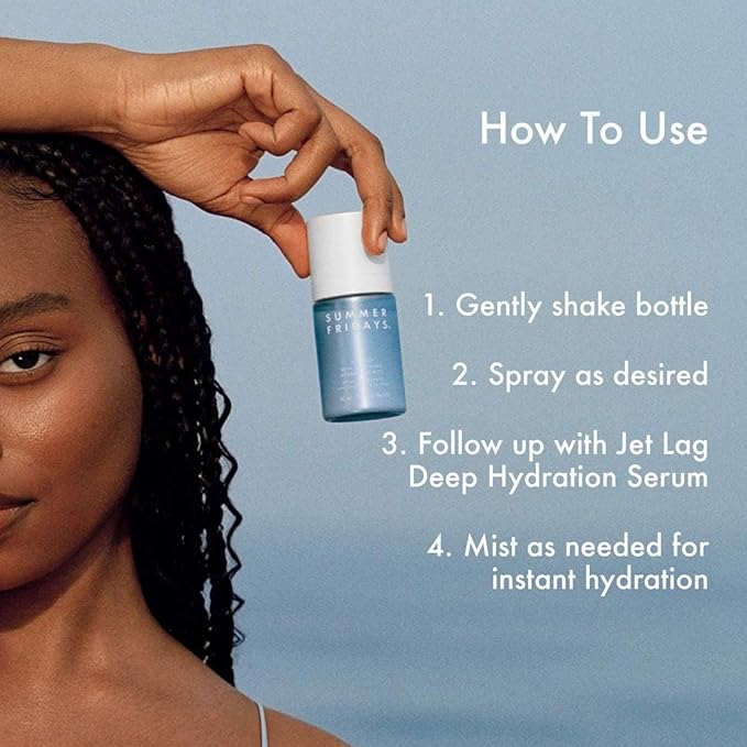 Summer Fridays Jet Lag Skin Soothing Hydration Face Mist - Ultra-Fine Facial Spray & Hydrating Mist to Comfort, Soothe & Help Provide Protective Moisture Barrier Support for Glowing Skin (1.7 Fl Oz) - Bloomnest