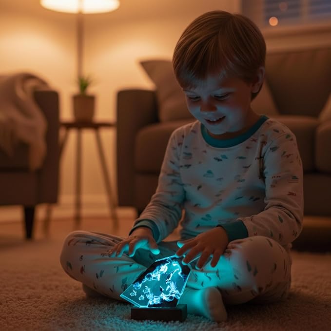 Handmade 3D Ocean Resin Lamp, Epoxy Ocean Night Light with Wooden Base, LED Color Changing Table Lamp, USB Powered Dragons Decor, Unique Ocean Gift for Bedroom & Home Office (Orca Whale) - Bloomnest