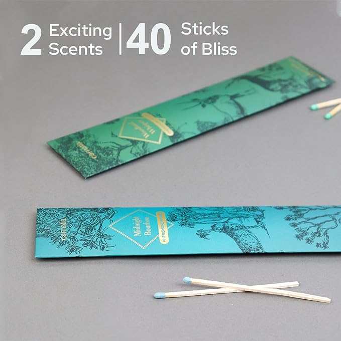 Carnatia Man Cave Incense Set – 2 Intense, Pheromone-Infused Scents | Rugged, Long-Lasting Aromas for Power, Focus & Elevated Vibe!