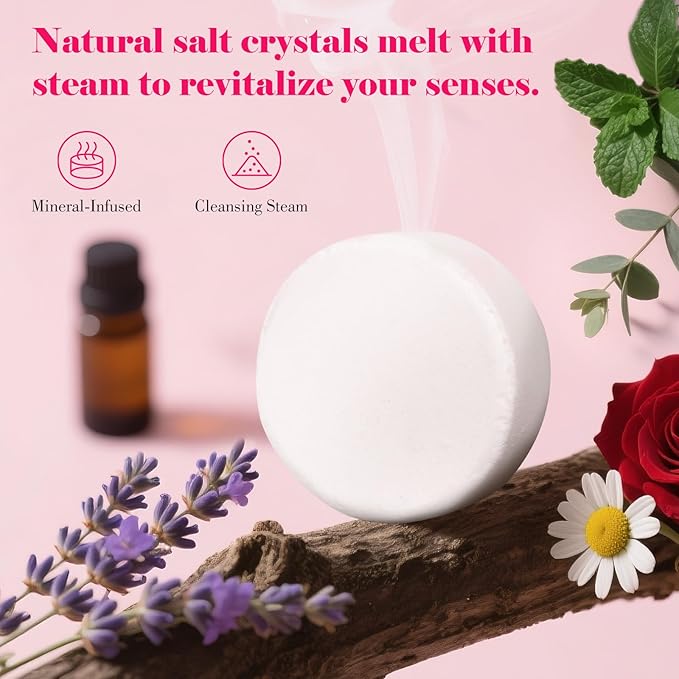 W&E Choice Shower Steamers Aromatherapy 21 Pack- Shower Bombs with Natural Essential Oils for Daily Relaxation & Stress Relief, Birthday/Christmas Gifts for Women, Mom, Wife - Bloomnest