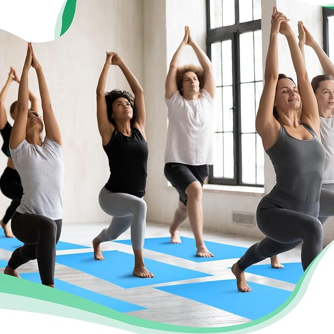 Amylove 12 Pieces Yoga Mats Bulk 68x24x0.12 Inch Exercise Non Slip Fitness Workout Mats for Women Men Home Workout Gym Yoga - Bloomnest