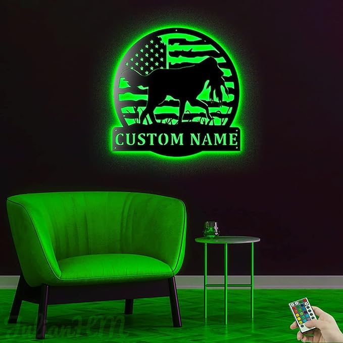 Lovely POD Personalized Metal Sign - Custom Duck Hunting Art With Led Lights, Hunter Name Decor, Home Wall Hanging - Bloomnest