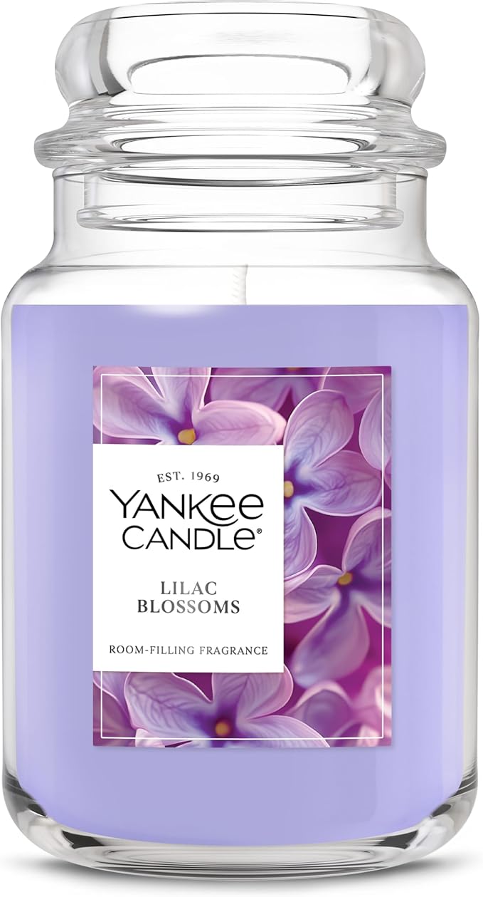 Yankee Candle Lilac Blossoms Scented Candle, 22oz Large Jar with up to 150 Hour Burn Time, Giftable, Birthdays - Bloomnest